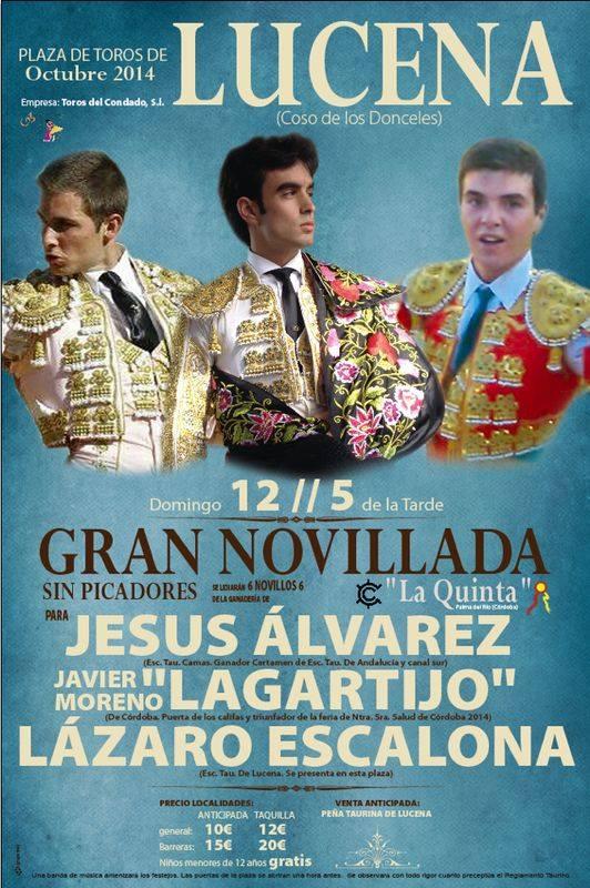 <a href="/carmona_l/">Angel Luis Carmona</a> <a href="/Jesusalvarezesc/">Jesús  Álvarez</a> <a href="/JMlagartijo/">Javier M.  LAGARTIJO</a> @LAZAROESCALONA <a href="/TOROSELCONDADO/">Antonio Coronado Román</a> mucha suerte, alli estare... ojala embistan