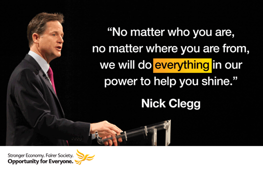 LibDems's tweet photo. Missed @nick_clegg's conference speech? Watch it again here http://t.co/dkhkdkrGer http://t.co/TXKBbPRzVJ