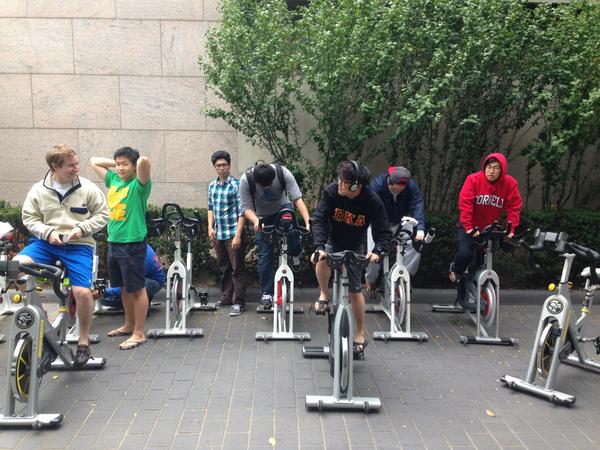 cupikes's tweet image. Pikes prep for tomorrow's #CycleForLife!  Join us from 12-4pm tomorrow outside East Campus to fight blood cancer!