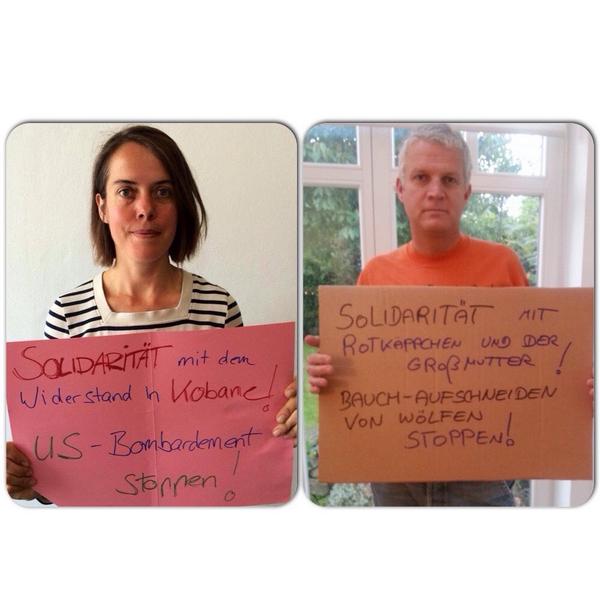 Links im Bild das Plakat der Frau von der Linken. Rechts im Bild die beste Antwort, die ich zum Beitrag gelesen hab😂