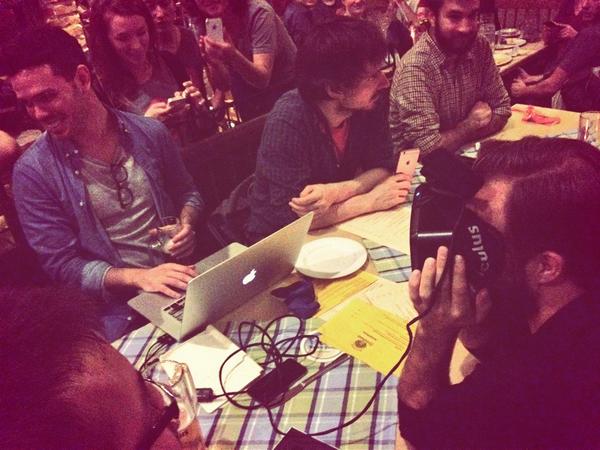 HackerPschorrUS's tweet photo. MT @push_conf: Finishing #push14 with Oculus Rift, Kässpatzn &amp; Beer @ Hacker-Pschorr. That's how we do it in #Munich! http://t.co/Jj6VC5mYs0