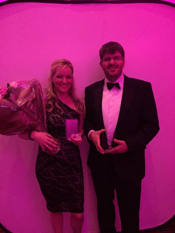 KicksCount's tweet photo. Our CEO and patron with their @ButterflyAwards! #babyloss http://t.co/EP7ohI3rQ4