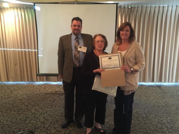 CAJProf's tweet image. Richard L Enkelis award presented to Theresa McKenna