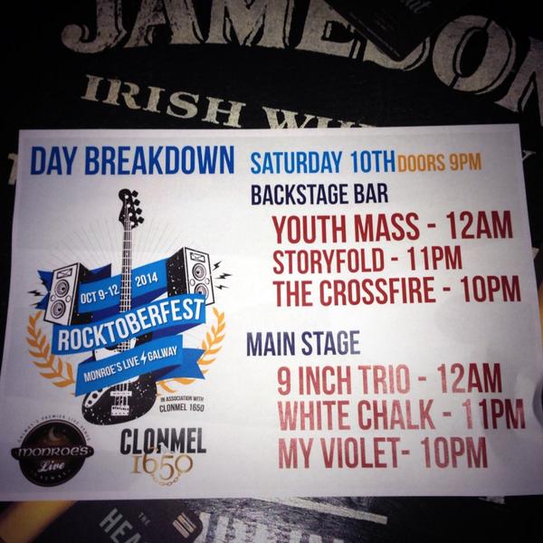 Landed in Galway ready for #Rocktoberfest