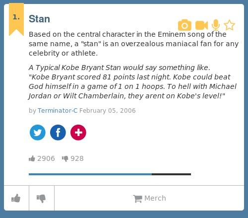 Urban Dictionary On Twitter Yourgirlchuck Stan Based On The Central Character In The Eminem Song Of The Sa Http T Co E0bgavncab Http T Co To98pybmyq Twitter