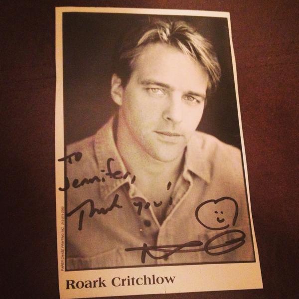 Jennifer Taylor (@jsat66) on Twitter photo #tb to when I got <a href="/RoarkCritchlow/">Roark Critchlow</a> autograph! I still have mad love for Roark! #1998 #DOOL #tb to when I got <a href="/RoarkCritchlow/">Roark Critchlow</a> autograph! I still have mad love for Roark! #1998 #DOOL