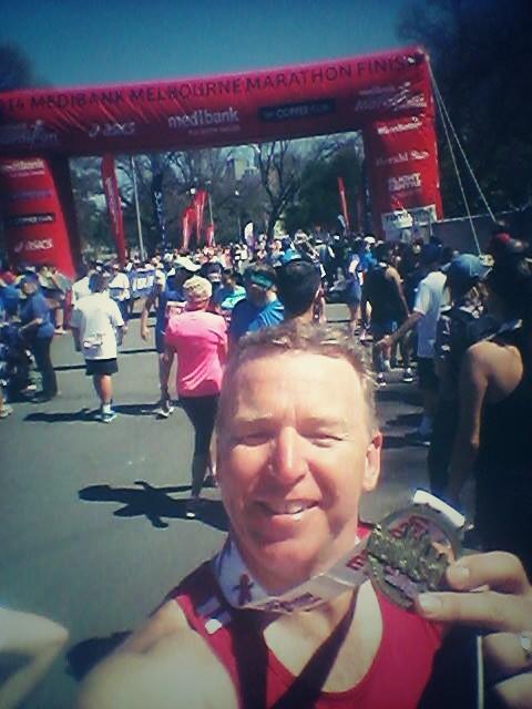 So proud of my dad for completing the Melbourne marathon in 4 hrs 9 mins. A new personal best #findyourrun