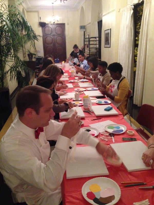 nikkgphd's tweet photo. #regionII14 @LSUStudentUnion leisure dir Lynne Maxwell leading painting with a twist. Painting bridges! @ACUItweets http://t.co/hmvDqfWrZj