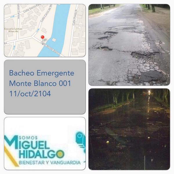 Bacheo concluido en Monte Blanco
---
---
Enviado por WhatsApp