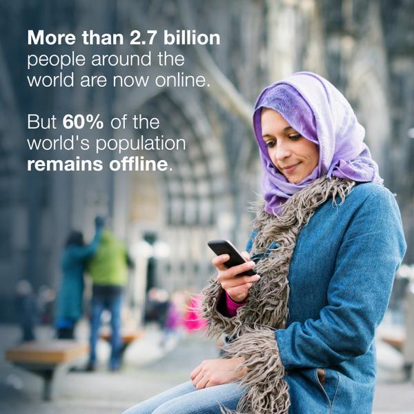 McKinsey's tweet photo. Up to 4.2b—more than half the forecast global population—will be left offline in 2017 http://t.co/TNYFSQANpX http://t.co/7cyxbexBqo