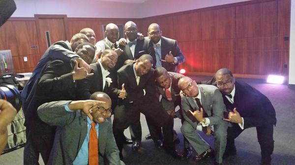ddpage03's tweet photo. Proud of my boys #Fall01. Congrats to Harry/Aisha on their nuptials @BetaPhi1938 http://t.co/RRgb6awN67