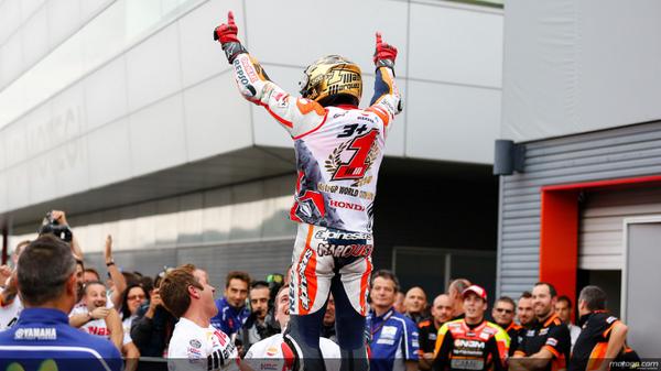 Congratulation Marquez! #MM93WorldChamp: 125 (2010), Moto2 (2012), 2 x #MotoGP (2013 &amp; 2014) motogp.com/en/World+Champ…