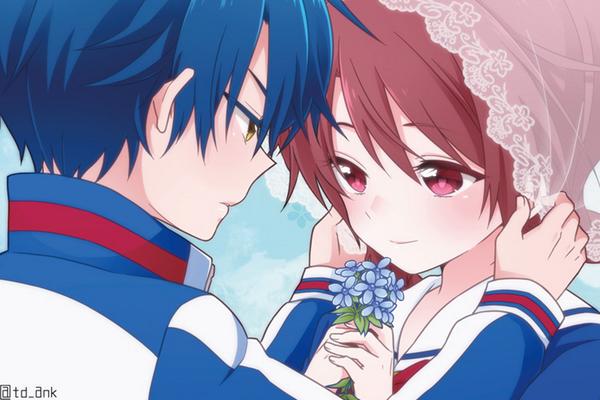 「11月のイベント発行のリョ桜合同誌表紙一部です 中身はまだ全く手をつけてないです」|あんこのイラスト