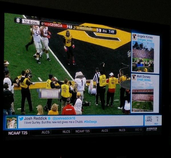 Social8gency's tweet photo. I love that @joshreddick16 got this tweet on ESPN . #bulldogs #chubb http://t.co/v44olJ7sgy
