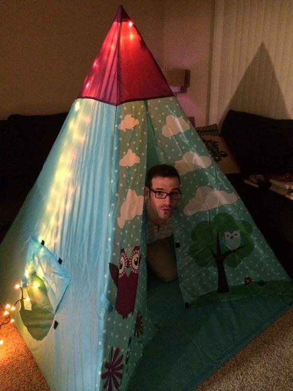 We're camping rain or shine! Scary movies and microwave s'mores, here we come. <a href="/JMichaelTatum/">J Michael Tatum</a>