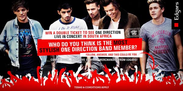 EdgarsFashion's tweet photo. 1D fans, you could win 2 tickets to the 2015 show! Enter & retweet #winwithEdgars http://t.co/Y7pwYxqwwH http://t.co/8QhUpkG0dv