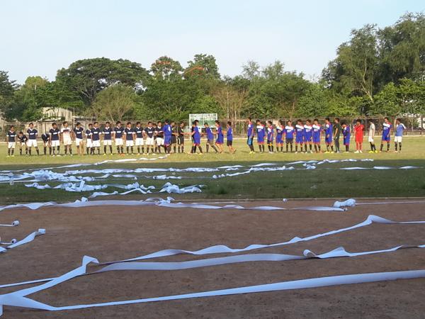 Pertandingan ke dua dimenangkan @KMTF_UGM oleh <a href="/KMTM_UGM/">KMTM UGM</a> dengan adu pinalti (3-0) selamat!