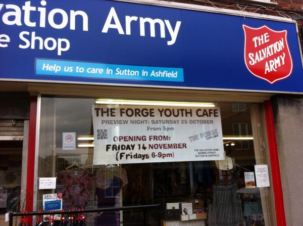 LtMatthewJB's tweet image. FORGE YOUTH CAFE launch in 13 days. Committed to forging lives for good. Sutton in Ashfield SA @salvationarmyuk