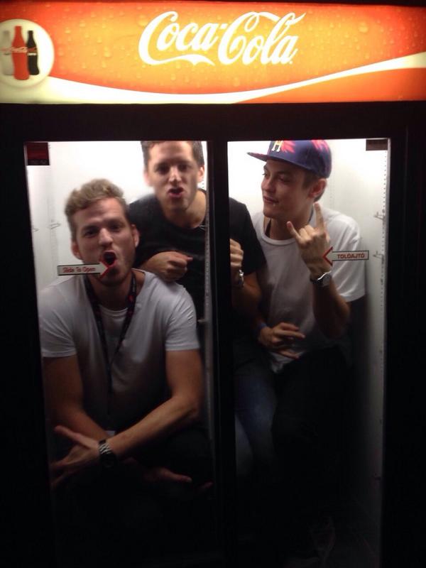 JulianJordan's tweet image. This is @firebeatz &amp;amp; me in a fridge.