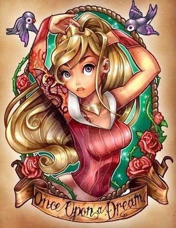 CustomPrincess's tweet image. Pin up princess tattoo on your bag or shoes