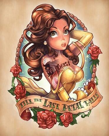 CustomPrincess's tweet image. Pin up princess tattoo on your bag or shoes