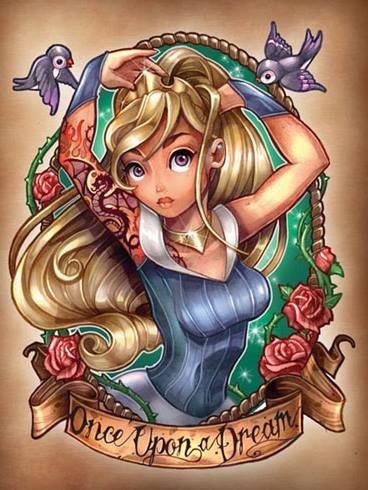 CustomPrincess's tweet image. Pin up princess tattoo on your bag or shoes