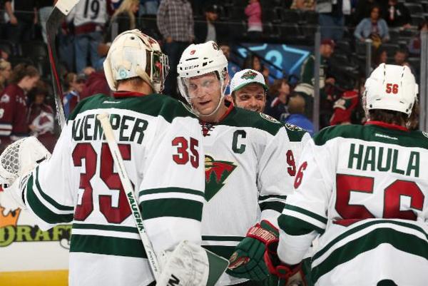 NHL's tweet image. NEAT: The @mnwild and @SanJoseSharks are the 1st teams to begin season w/ 2 shutouts since the 2005 @FlaPanthers.