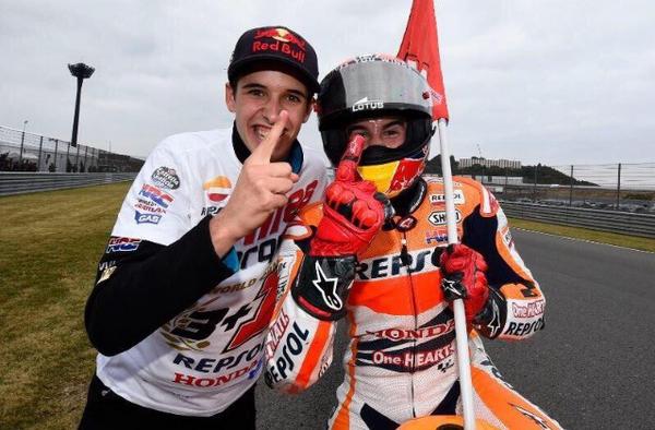 Alex Márquez (@alexmarquez73) on Twitter photo Muchas felicidades al de la foto :) ha sido un día muy emocionante / Congratulations <a href="/marcmarquez93/">Marc Márquez</a> for this title! 👏 Muchas felicidades al de la foto :) ha sido un día muy emocionante / Congratulations <a href="/marcmarquez93/">Marc Márquez</a> for this title! 👏