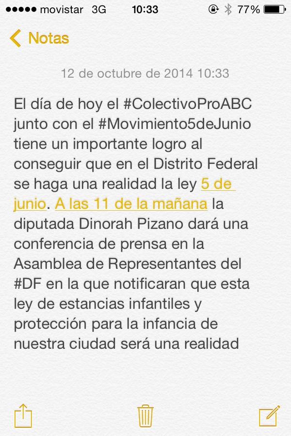karyfelix_'s tweet photo. HOY logro de #ColectivoProABC y @cincodejunio @JOFAGARCIA en #DF #Ley5deJunio con apoyo de #ALDF @Dinorah_Pizano http://t.co/ZIXe9omwX8