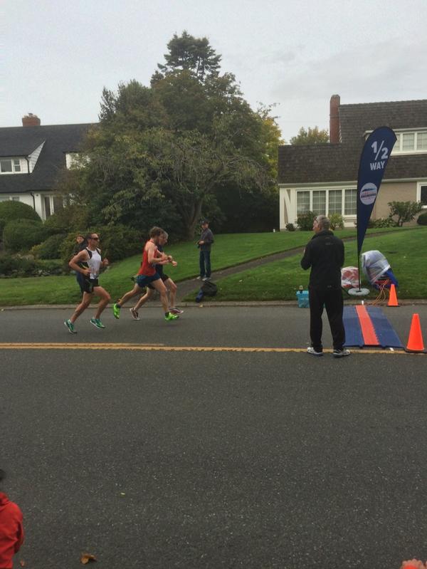 Half way at the Victoria Marathon.  <a href="/OutdoorEddy/">Ed McCarthy</a> <a href="/outting/">Oliver Utting</a> and Graeme together and giving it