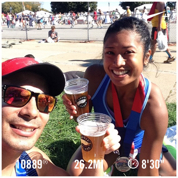 the_windy_cindy's tweet photo. PR party with @san_fran_dan! #2sixpoints2 #gcr I just ran 26.2 mi with Nike+. http://t.co/rTPNyozw4U #nikeplus http://t.co/bbdwiO6Bo6