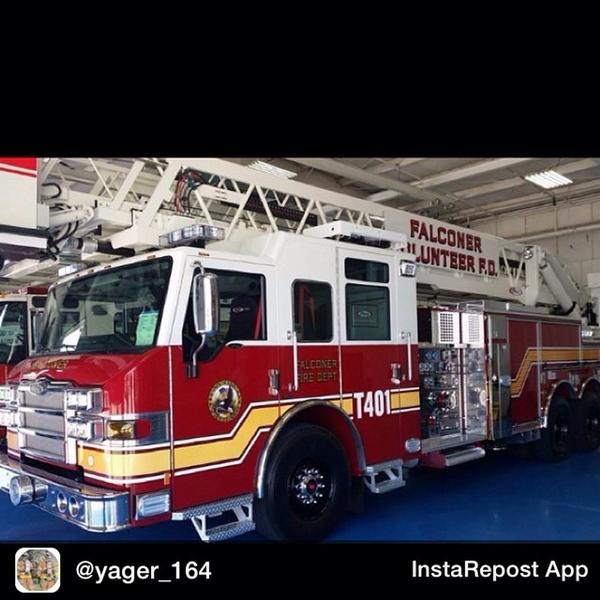 AFireStation's tweet image. Found this cool photo, not mine Repost from @yager_164 Truck 401 completed! #401 #401house #piercefiretrucks #pie...