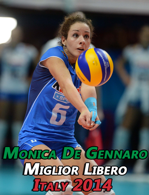 LegaVolleyF's tweet photo. Monica #DeGennaro premiata come miglior libero del #FIVBWomensWCH. Un pezzo d'Italia sul Podio Mondiale. #GrandeMoky http://t.co/ILPorQgQAr