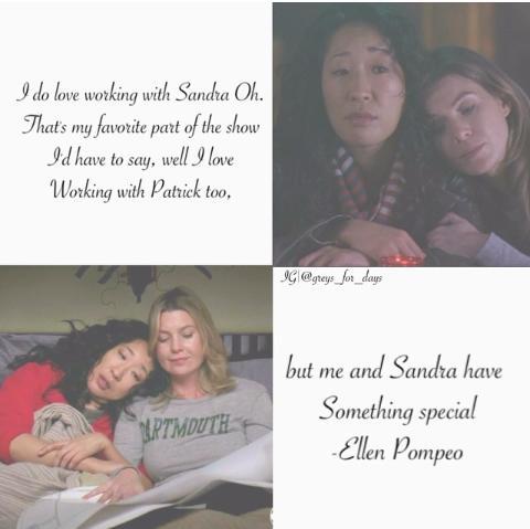 frases_Castle's tweet photo. I do love working with Sandra Oh... ~Ellen Pompeo http://t.co/dcXa75yI07