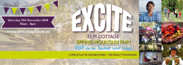 ElmCottageTumut's tweet photo. Also time for Excite! 15 November approaching fast! http://t.co/1szGtYWJjp