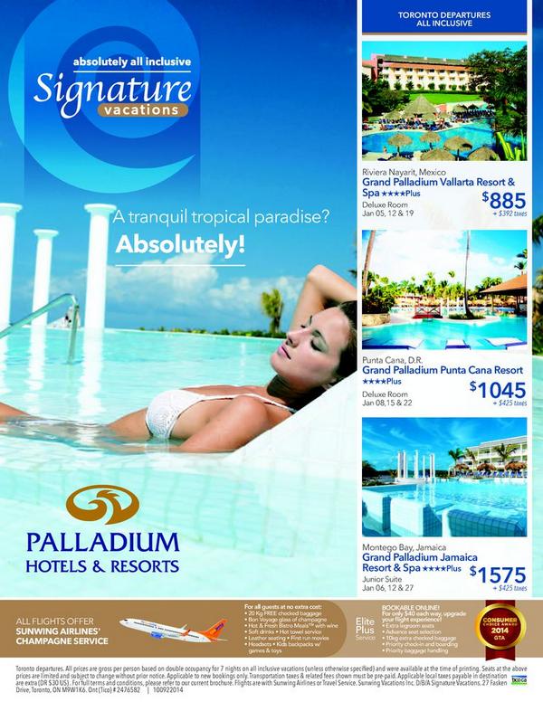 OntTravelDeals's tweet image. Great sale prices from Signature Vacations from Toronto. Signaturevacations.com - #Toronto #torontotravel