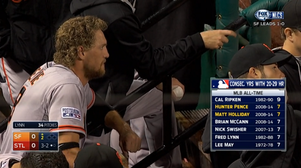 .<a href="/hunterpence/">Hunter Pence</a> keeps good company. #NLCS