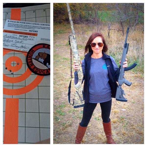 N_Wheels10's tweet photo. Big congrats to @DaBigAZ for passing her Hunter Education class & out shooting the entire field #proud #watchOutDeer http://t.co/FtKCAZMSm2