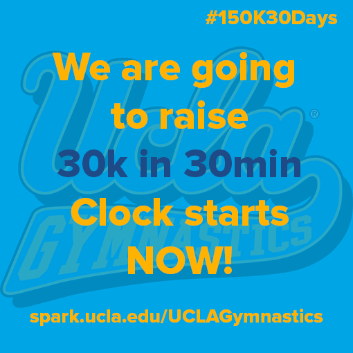 uclacrowdfund's tweet image. We've launched @uclagymnastics @UCLASpark campaign! Help us get to $30k in 30 mins #150k30days bit.ly/1v6RQYb