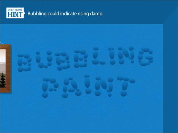 ANZ_AU's tweet photo. Check walls for peeling or bubbling paint. Fixing damp can run into the tens of thousands. #BuyReady #OpenHomeHint http://t.co/aJKMNAS1qv