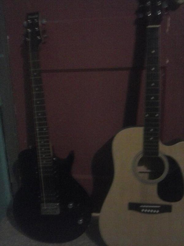 OurDaysAreDark's tweet image. My new guitars I'm learning some asking Alexandria songs