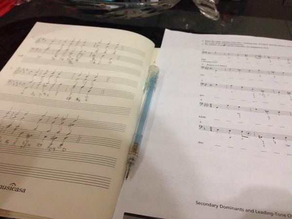 sandraa0827's tweet image. By whatever magic it is, these harmonizations don't sound too bad not #workhard more like #forgothomework