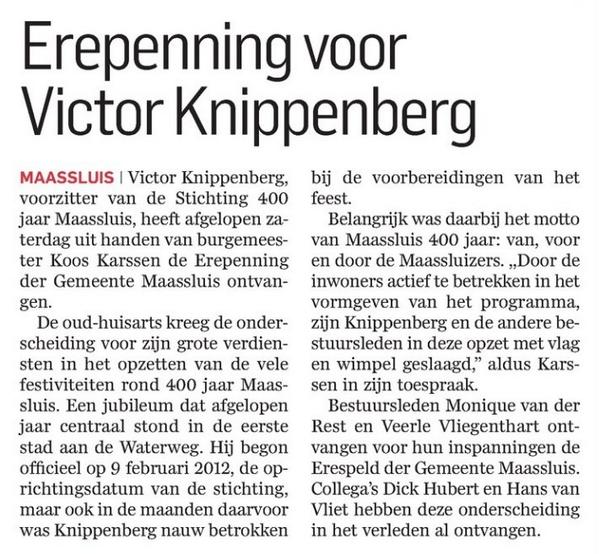chbeetjedigi's tweet photo. Hulde voor het gehele bestuur van @ervaar400jaar 

(AD 13-10-14) http://t.co/pmosmiPthl