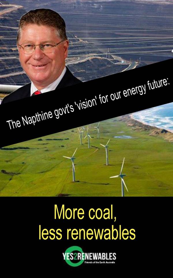 Yes2Renewables's tweet image. The world embraces the future but @Vic_Premier clings to a coal fired past with missionary zeal #policyfail #vicvotes