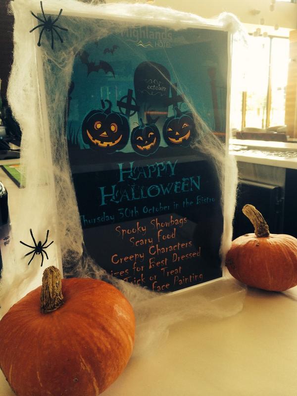 HighlandsHotel's tweet photo. Book for Thursday 30th October for our Halloween celebration! Call 8358 7000 for more info! http://t.co/6LtiTizsvO
