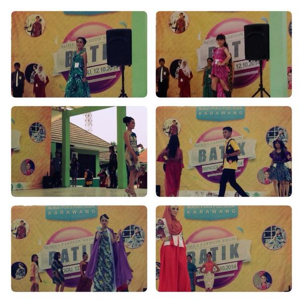PPBatikKRW's tweet photo. Pelaksanaan Lomba Fashion Show Batik 2014, Presented by Ikatan Putra Putri Batik Karawang. http://t.co/i9YMtFQtsB