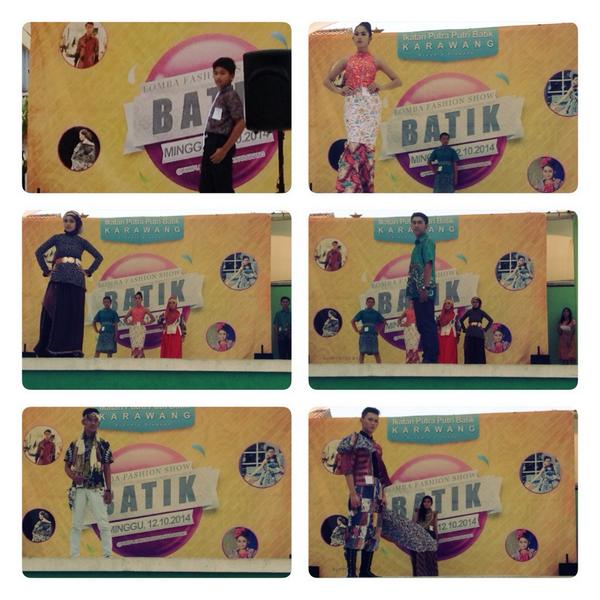 PPBatikKRW's tweet photo. Pelaksanaan Lomba Fashion Show Batik 2014, Presented by Ikatan Putra Putri Batik Karawang. http://t.co/i9YMtFQtsB