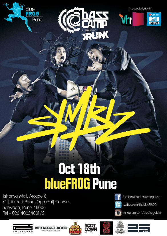 theblueFROG's tweet photo. This Saturday, @BassCampIndia presents @SYMBIZ + @TripShotCrew + @CariusDNB + @ezriser at blueFROG, Pune! #drumnbass http://t.co/iCzRWnf7mv