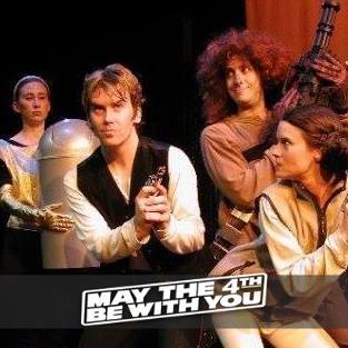 JimOusley's tweet photo. #MayTheFourthBeWithYou, amigos! Here's a pic of me in The #StarWars Trilogy live for @msmokingmonkey, the 1st time I played Han. #Ishotfirst https://t.co/EH3BqbxBEA