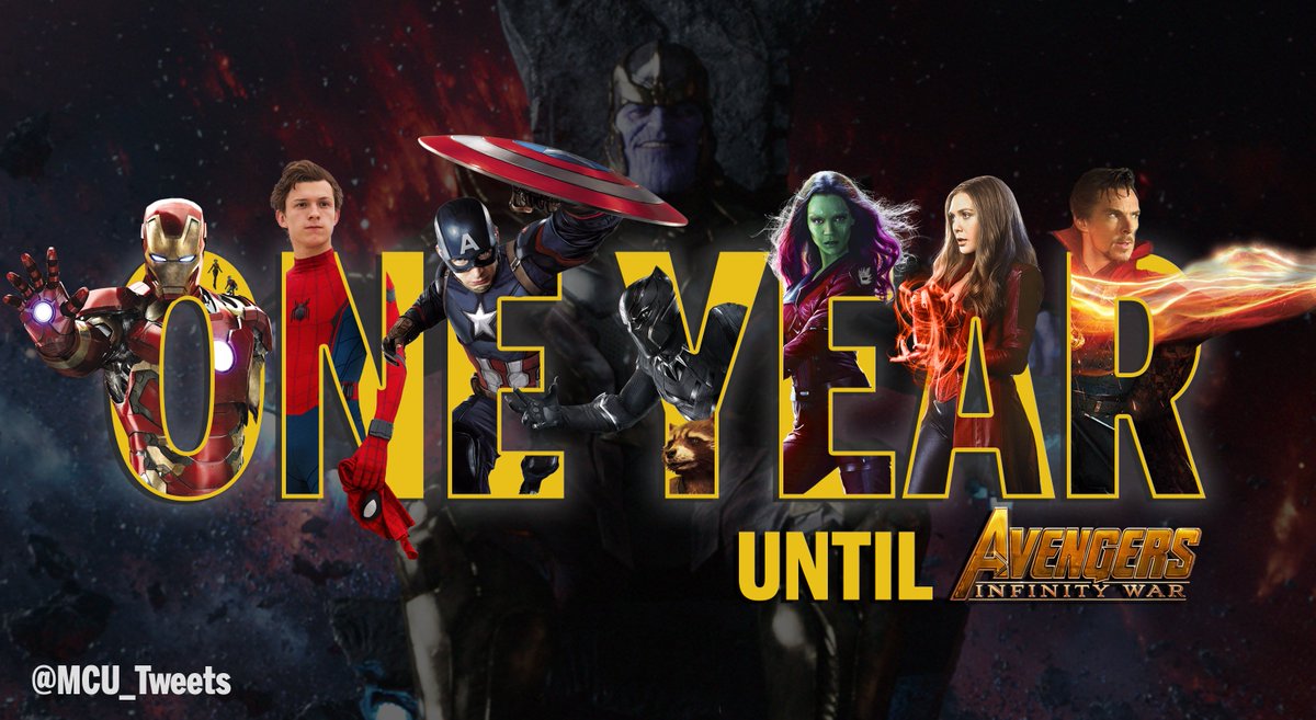 MCU_Direct's tweet photo. Our heroes will meet to take on the biggest threat of them all when #AvengersInfinityWar releases in theaters exactly one year from today! https://t.co/CArTh6ZT1v